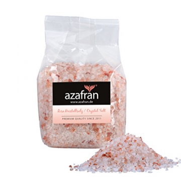 Azafran Rosa Kristallsalz (bekannt als Himalaya Salz) Steinsalz grob 2-5mm 1kg - 1