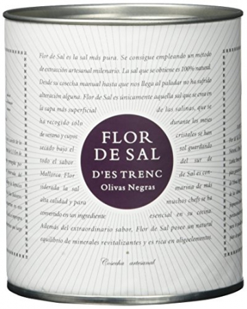 Gusto Mundial Flor de Sal d’Es Trenc Olivas Negras Salz 150g | unbehandeltes, naturbelassenes Meersalz aus Mallorca | Mit Griechischen Calamata Oliven - 1