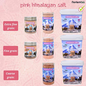 NortemBio Rosa Himalaya-Salz 6,7 Kg. Extra Feinkorn (0,5-1 mm). 100% Natürlich. Unraffiniert. Ohne Konservierungsstoffe. Von Hand extrahiert. Aus Punjab Pakistan. Premium-Qualität. - 4