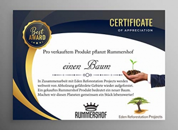 Rummershof Salz und Pfeffer Mühle mit Keramikmahlwerk - Limited Edition - Pfeffermühle Salzmühle 2-in-1 + EIN gepflanzter Baum - 7